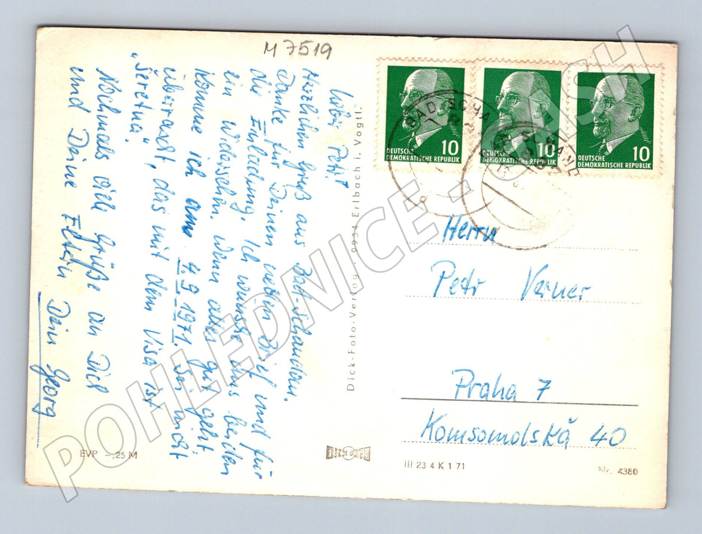 Pohlednice Lilienstein Königstein 1971 čb koláž (M7519)