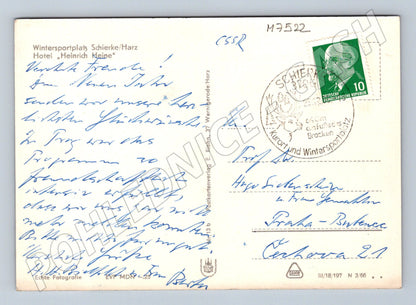 Postcard Schierke Harz Hotel Heinrich Heine (M7522)