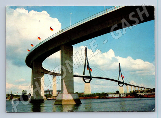 Pohlednice Hamburk Köhlbrand Brücke 1975 lodě (M7528)