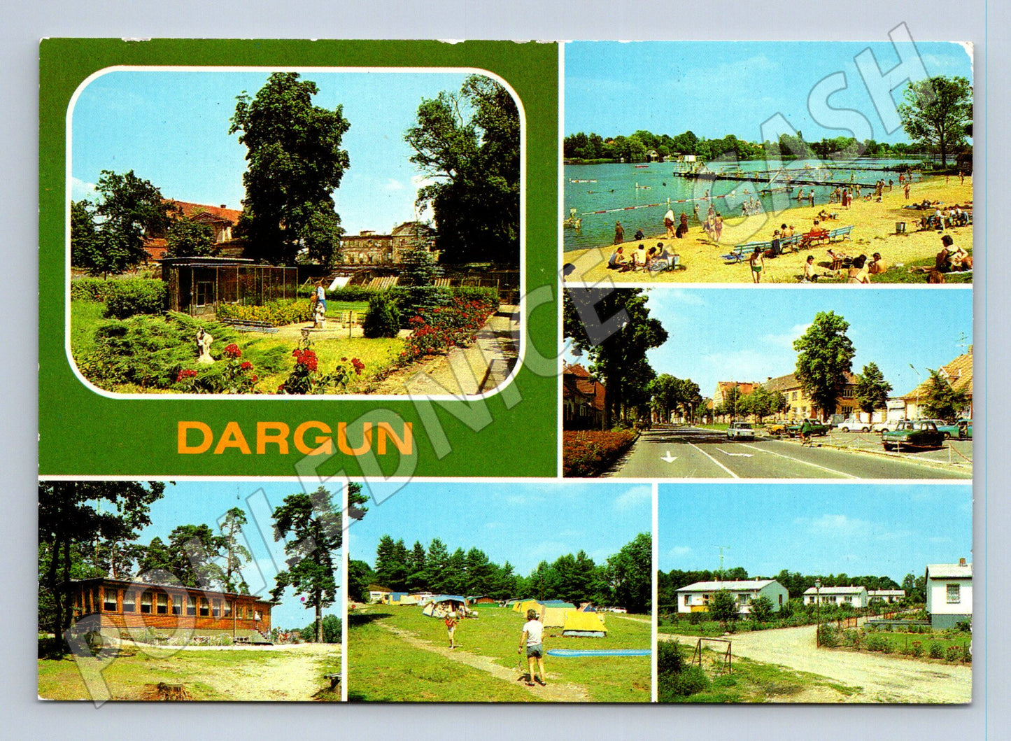 Postcard Dargun GDR multiple shots unused (M7529)