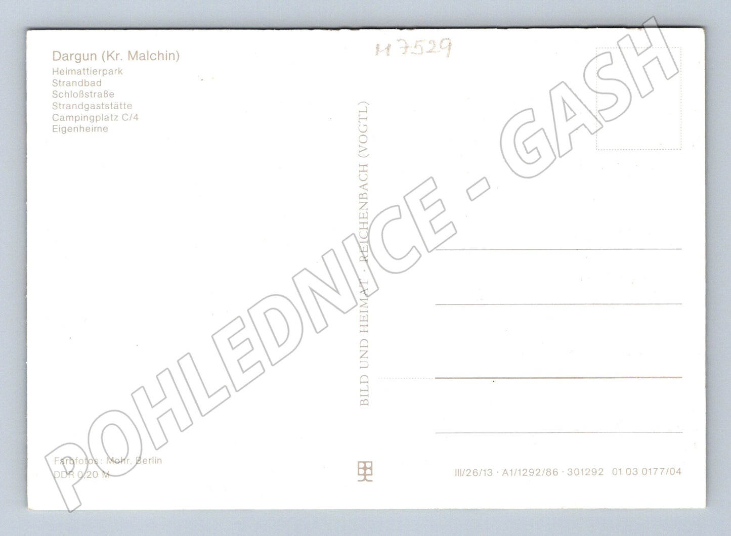 Postcard Dargun GDR multiple shots unused (M7529)