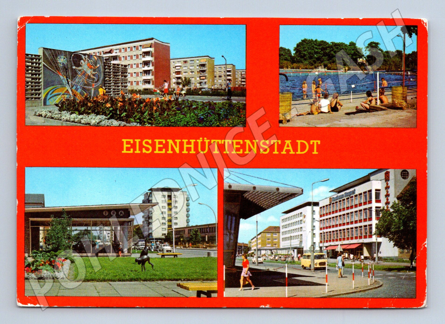 Pohlednice Eisenhüttenstadt NDR 1979 koláž (M7534)