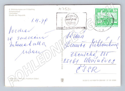Pohlednice Eisenhüttenstadt NDR 1979 koláž (M7534)