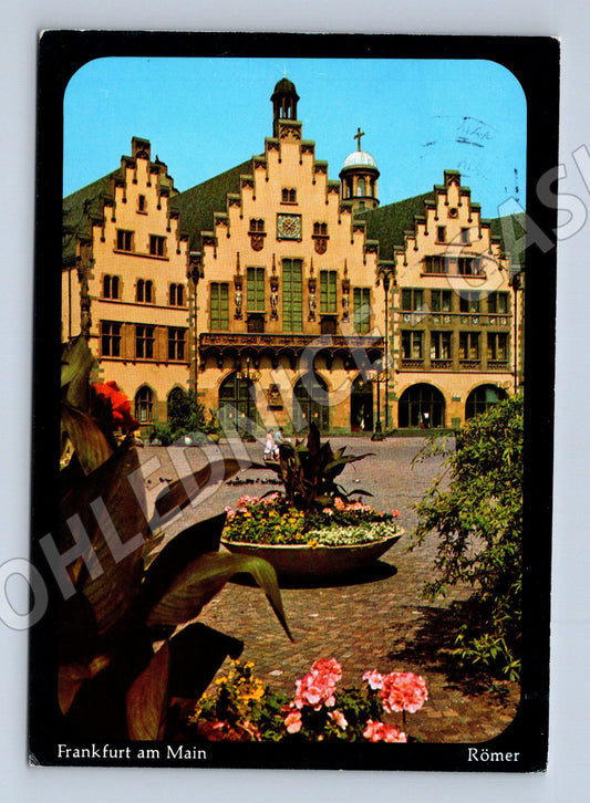 Postcard Frankfurt Römer historic town hall (M7537)