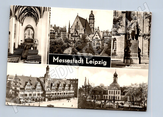 Postcard Leipzig monuments 1969 used (M7540)