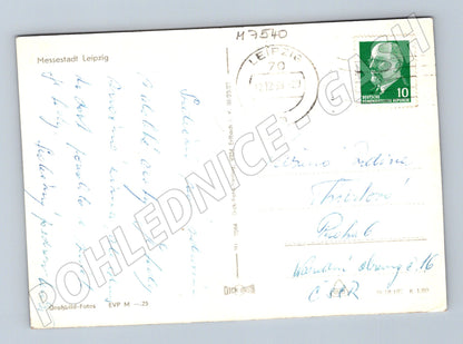 Postcard Leipzig monuments 1969 used (M7540)