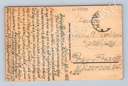Pohlednice Opava Bahnhofplatz roh Löbeovy ulice (M7550)