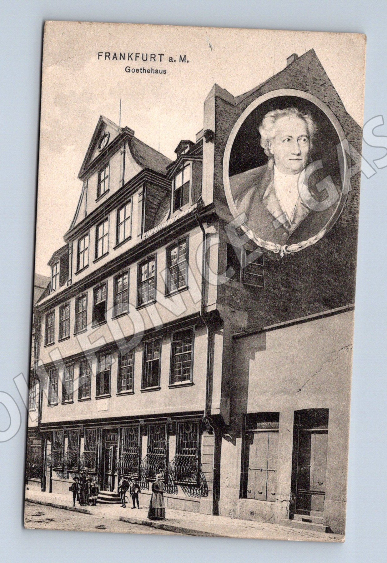Postcard Goethe's House Frankfurt 1908 (M7553)