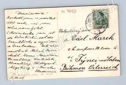 Postcard Goethe's House Frankfurt 1908 (M7553)