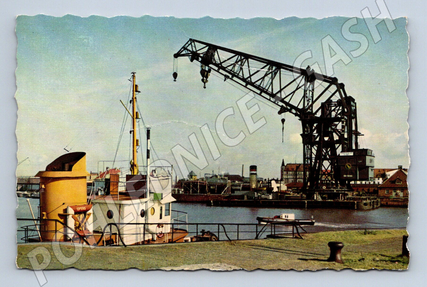 Pohlednice Bremerhaven přístav jeřáb loď (M7564)