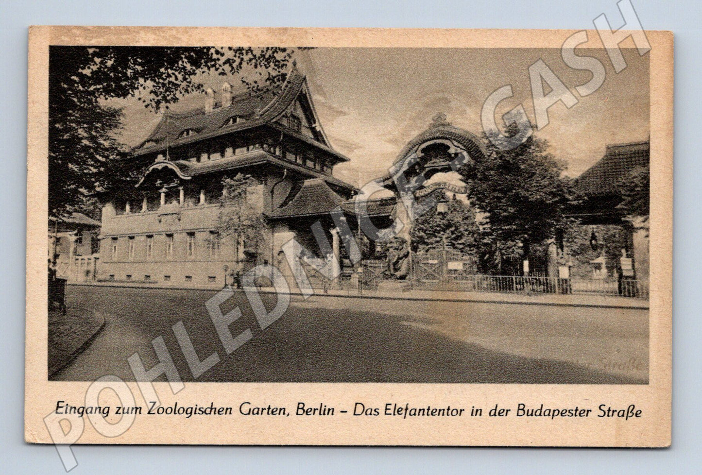 Pohlednice Berlin Zoo Elefantentor 1943 (M7566)
