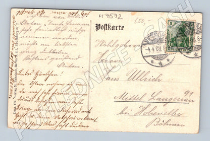 Pohlednice Vetschau zámek Lynar 1908 (M7572)