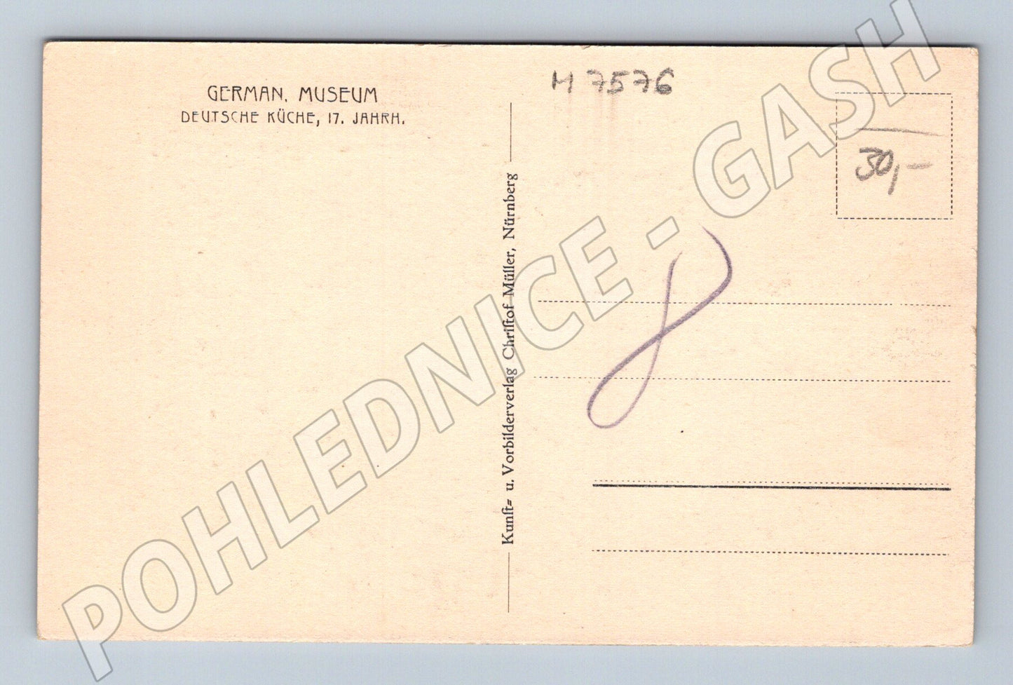 Pohlednice German Museum kuchyně 17 století (M7576)