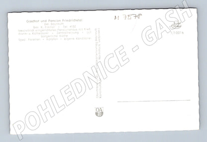Pohlednice Gasthof Pension Friedrichstal Bayreuth (M7578)
