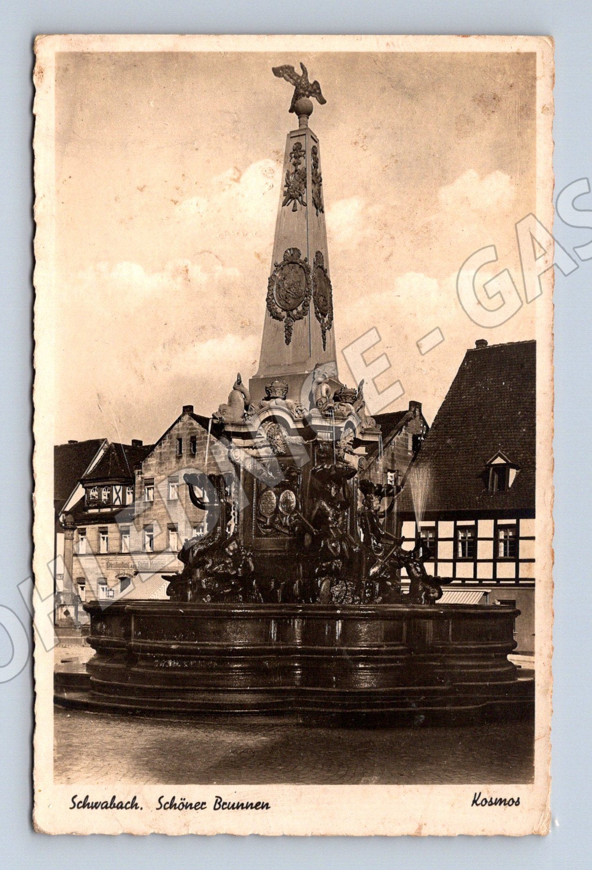 Pohlednice Schwabach Schöner Brunnen prošlá (M7583)