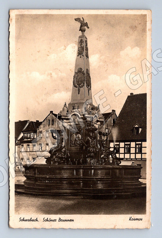 Pohlednice Schwabach Schöner Brunnen prošlá (M7583)