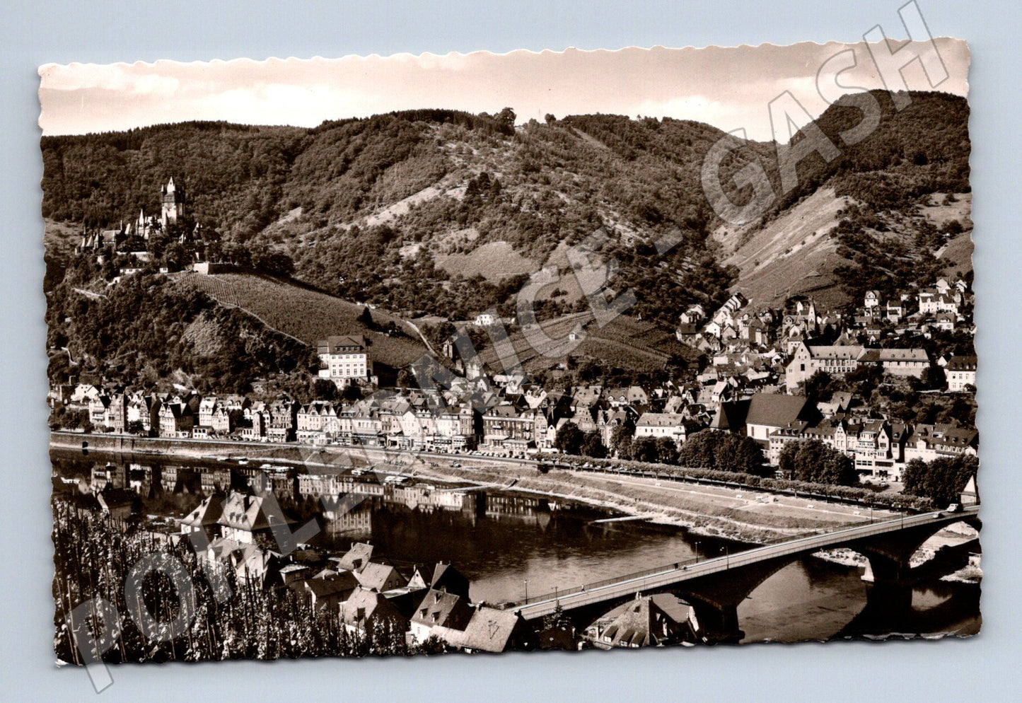 Pohlednice Cochem hrad a most přes Moselu (M7595)