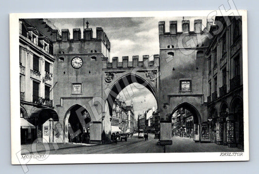 Pohlednice Mnichov Karlstor stará čb (M7605)