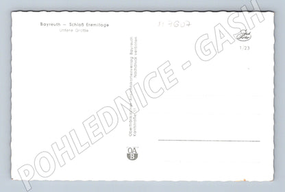 Pohlednice Bayreuth Schloss Eremitage Untere Grotte historická (M7607)