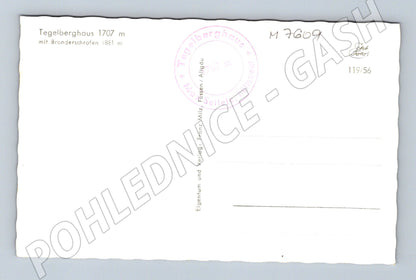 Pohlednice Tegelberghaus Allgäu horská chata Německo 50 léta (M7609)
