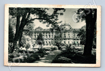 Pohlednice Würzburg Residenz čb historická pohlednice Německo (M7611)