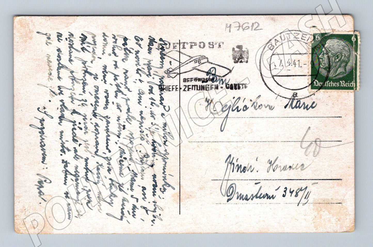 Pohlednice Bautzen 1941 most historická pohlednice se známkou (M7612)