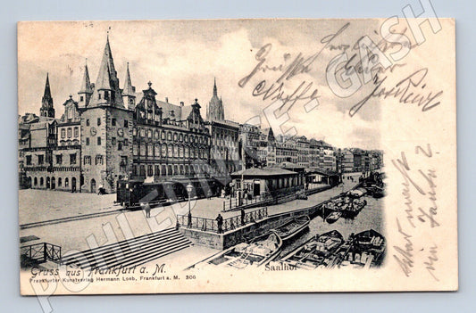 Pohlednice Frankfurt Saalhof historická pohlednice prošlá (M7615)