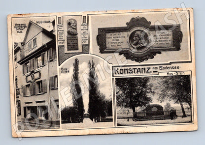 Pohlednice Konstanz Bodensee Jan Hus 1929 Švýcarsko (M7616)