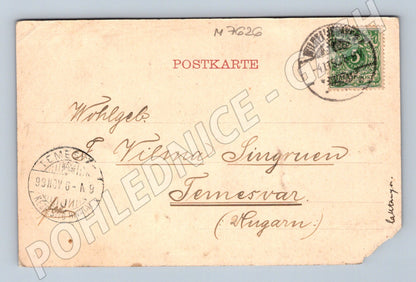 Pohlednice Wilhelmhaven 1899 památník a park Německo (M7626)