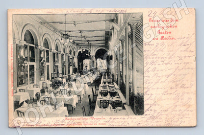 Pohlednice Berlín zoologická zahrada restaurace 1903 (M7627)