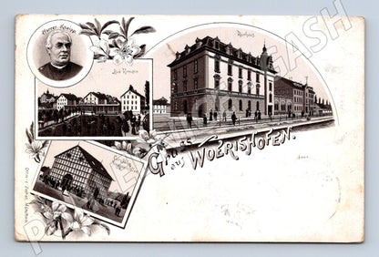 Pohlednice Bad Wörishofen 1896 litografická lázeňská (M7629)