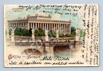 Pohlednice Berlín Schlossbrücke a muzeum historická (M7637)