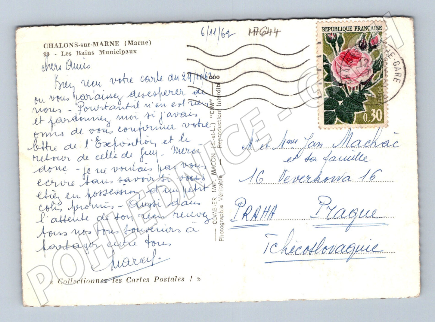 Postcard Châlons sur Marne city spa France (M7644)