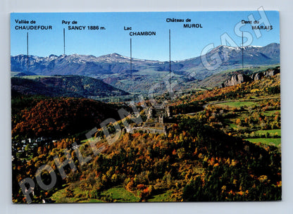 Postcard Château de Murol Auvergne France castle (M7651)