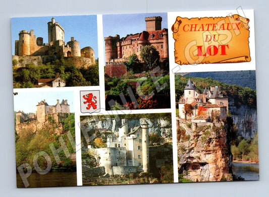 Postcard Châteaux du Lot castles and chateaux of France (M7659)