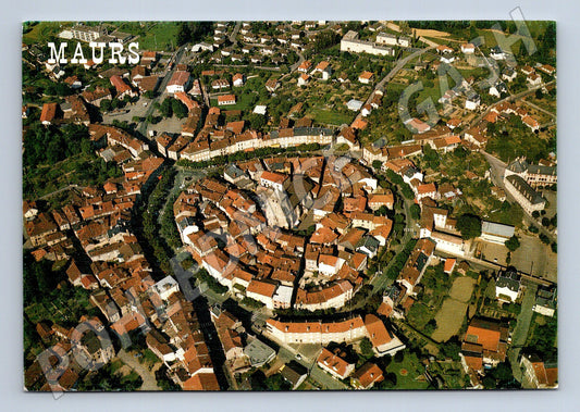 Postcard Maurs Cantal France aerial view (M7660)