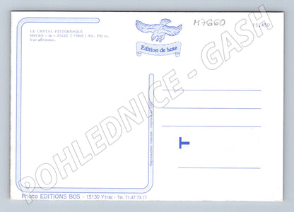 Postcard Maurs Cantal France aerial view (M7660)