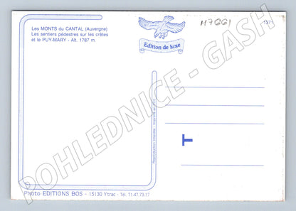 Postcard Monts du Cantal Auvergne mountain landscape (M7661)