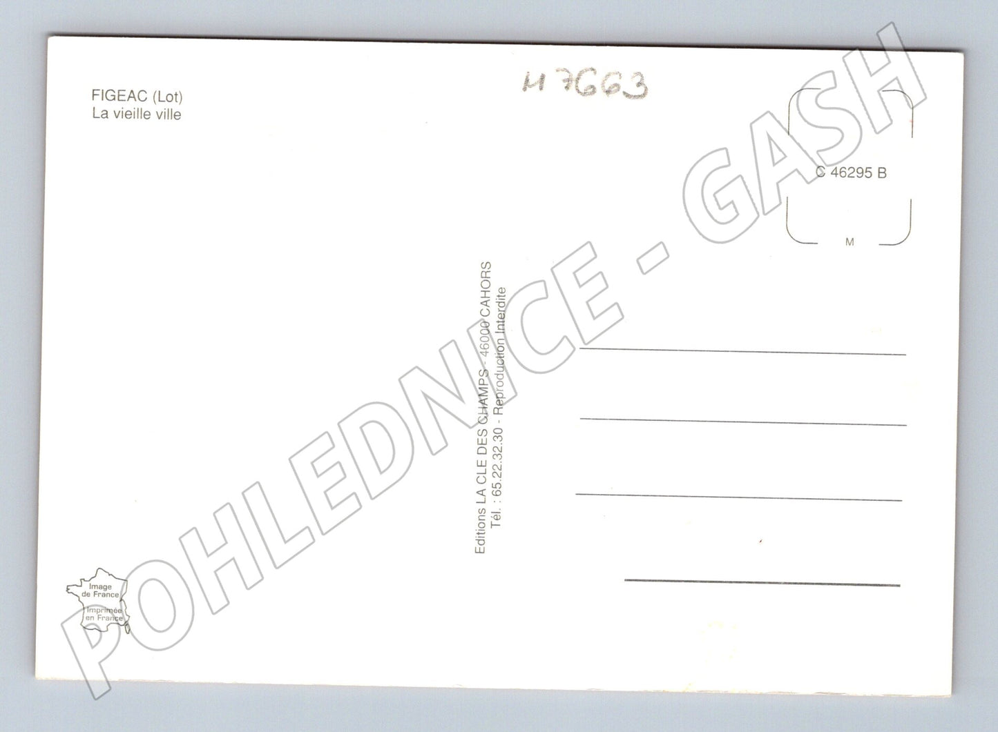 Postcard Figeac historic town France collage (M7663)