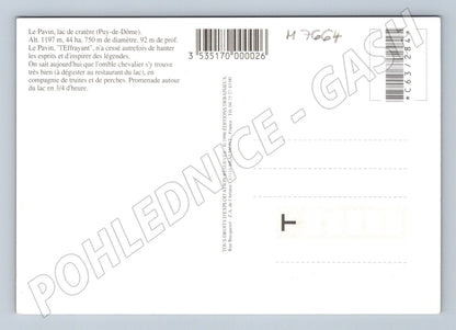 Postcard Auvergne Lac Pavin and Monts Dore France (M7664)