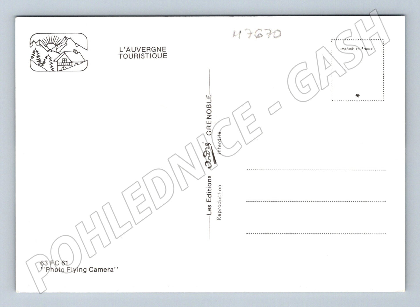 Postcard Les Volcans d'Auvergne aerial view (M7670)