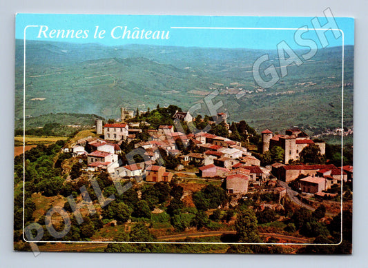 Postcard Rennes le Château aerial view France (M7671)