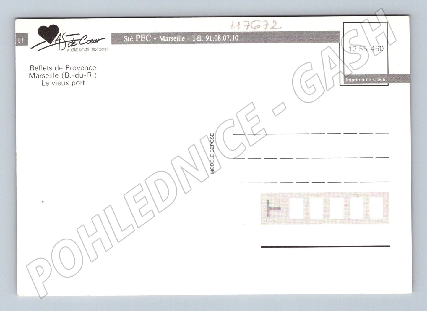 Pohlednice Marseille starý přístav Francie pohlednice (M7672)