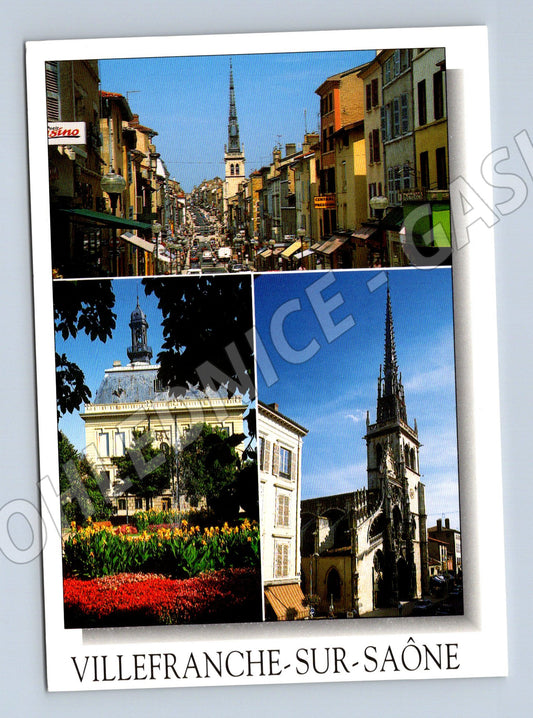 Postcard Villefranche sur Saône Rhône multiple shots (M7676)