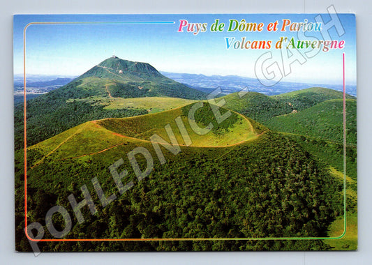 Postcard Volcans d'Auvergne Puy de Dôme and Pariou (M7678)