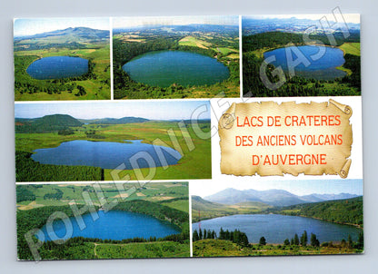 Postcard Lacs de Cratères d'Auvergne Crater Lakes (M7680)