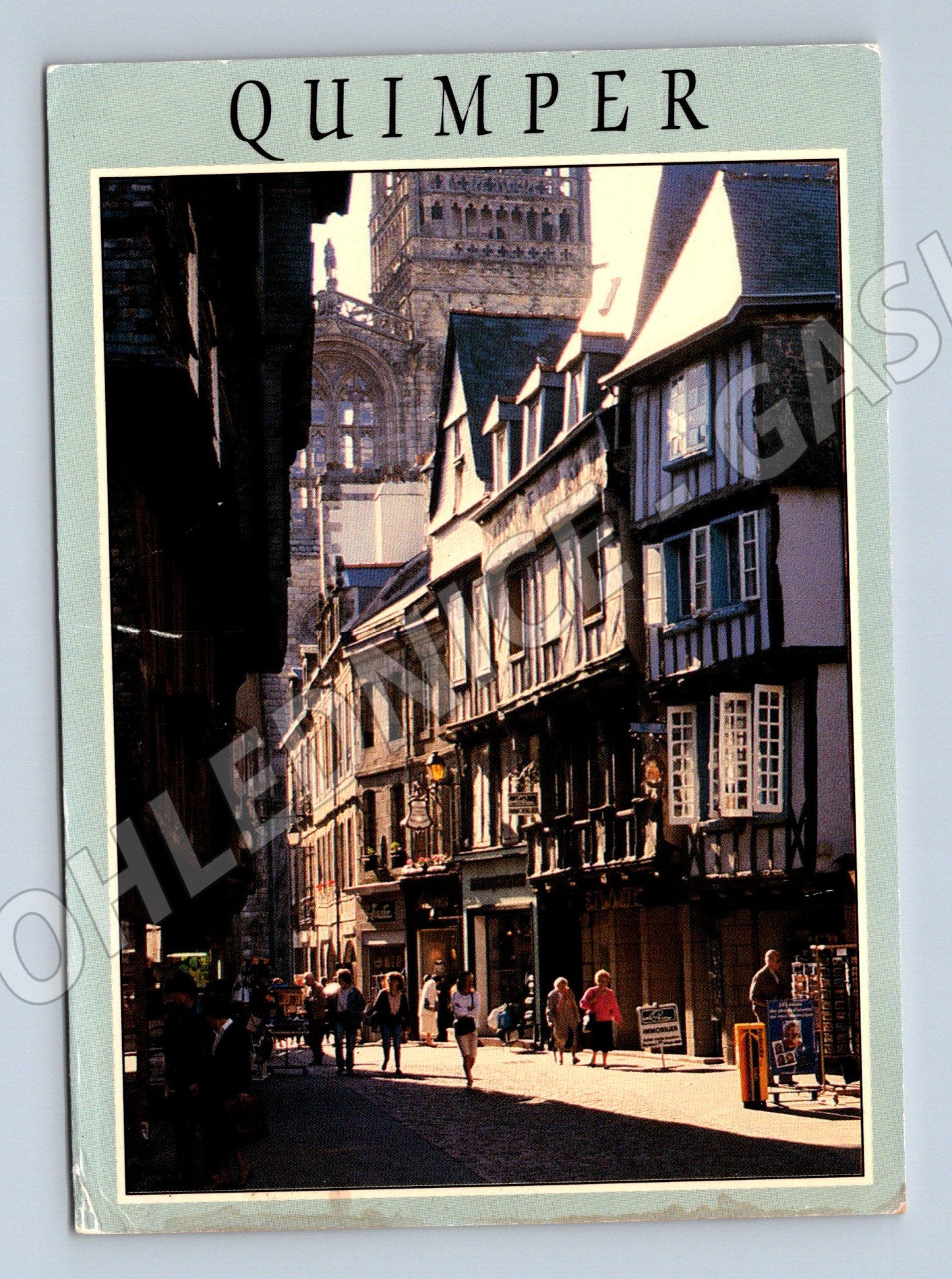 Postcard Quimper street Kéréon Brittany France (M7683)