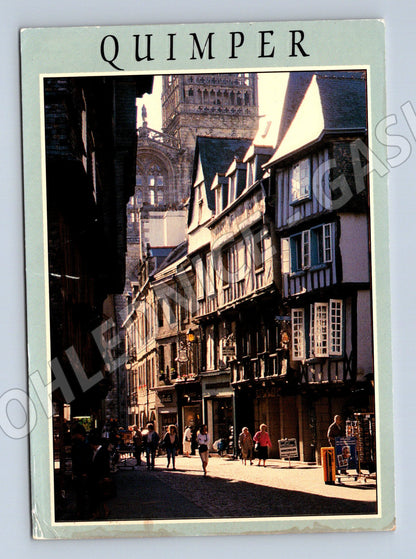 Postcard Quimper street Kéréon Brittany France (M7683)