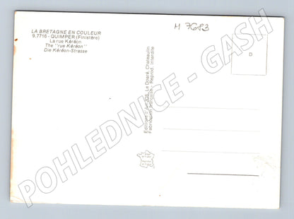 Postcard Quimper street Kéréon Brittany France (M7683)