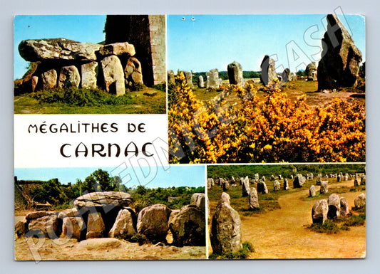 Postcard Megalithic monuments Carnac France (M7684)